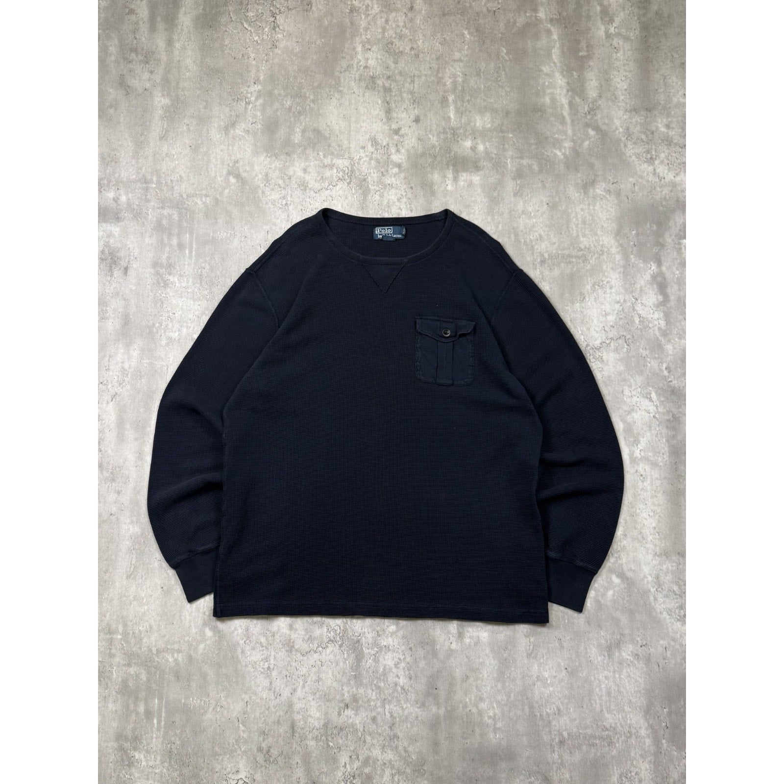 Vintage Polo Ralph Lauren Thermal Chest Pocket Long Sleeve T-Shirt Size XL