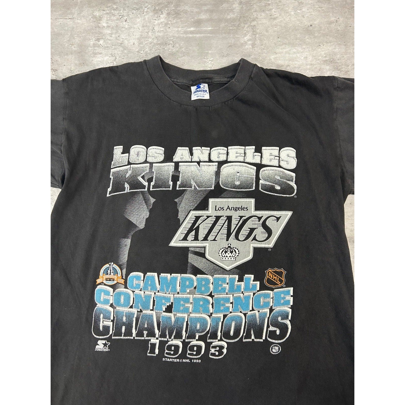 Vintage 1993 Los Angeles Kings NHL Campbell Conference Champs T-Shirt Sz Medium