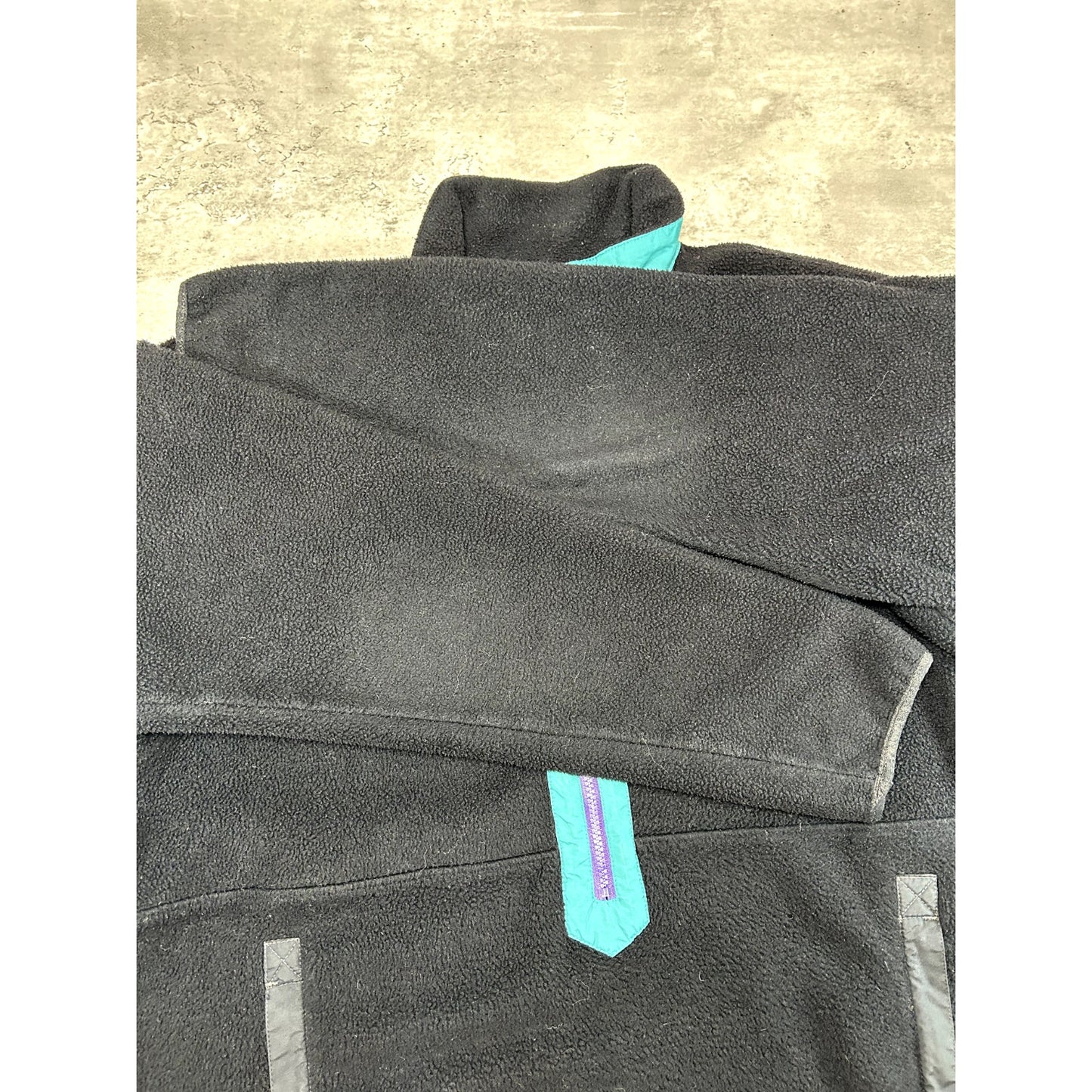 Vintage 90s Patagonia Embroidered Spellout 1/2 Zip Fleece Sweatshirt Size Large