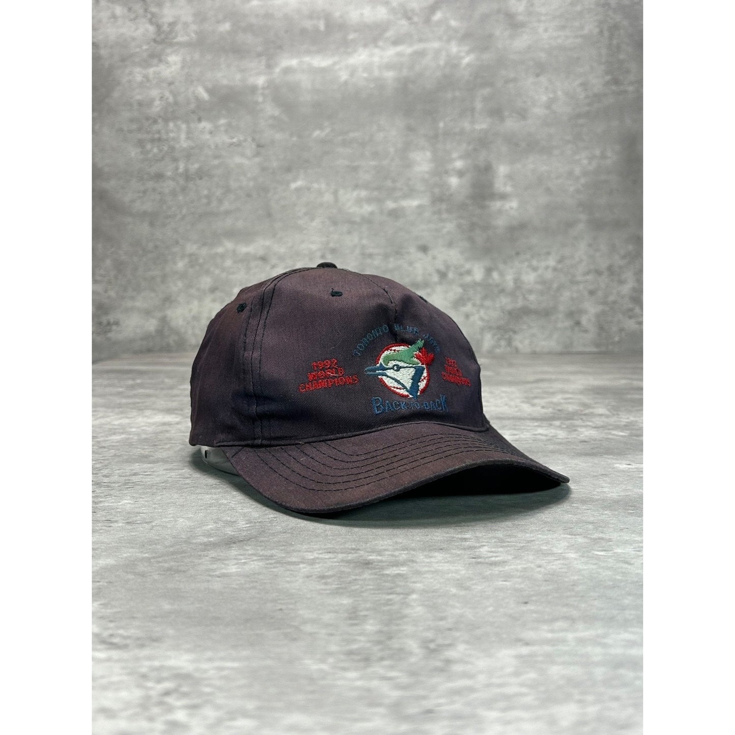 Vintage 1993 Toronto Blue Jays MLB Back To Back Champs Snapback Hat OSFA
