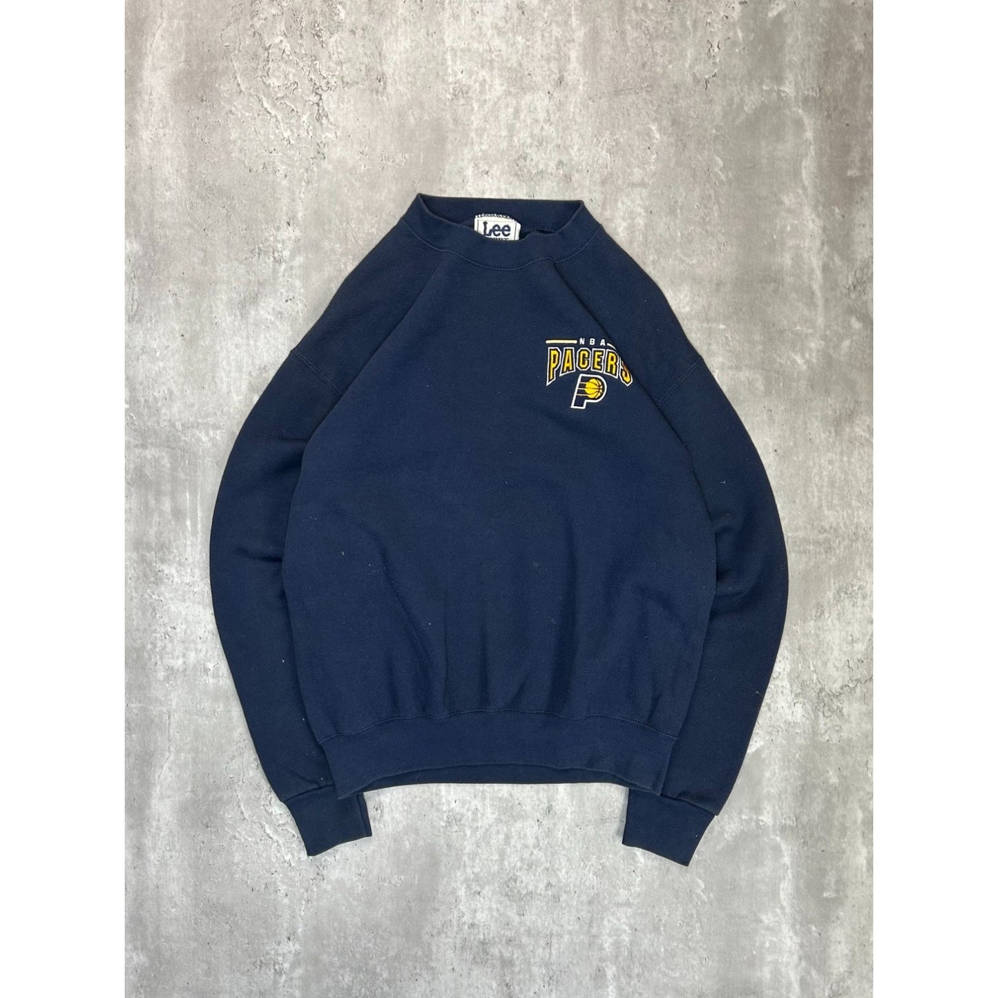Vintage 90s Indiana Pacers NBA Embroidered Spellout Basketball Sweatshirt Medium