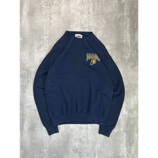 Vintage 90s Indiana Pacers NBA Embroidered Spellout Basketball Sweatshirt Medium