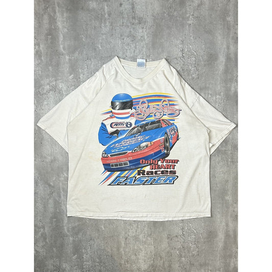 Vintage 90s Richard Petty #43 Nascar Be Petty Graphic T-Shirt Size XXL White