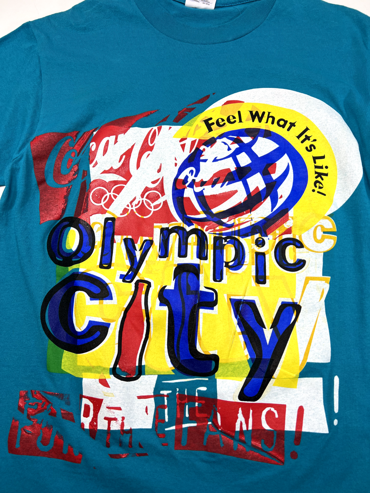 Vintage 90s Coca Cola Olympic City For The Fans Champion T-Shirt Size Medium