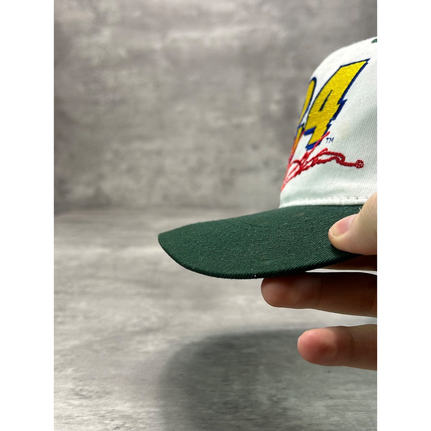 Vintage Jeff Gordon #24 NASCAR Embroidered Two Tone Snapback Hat OSFA