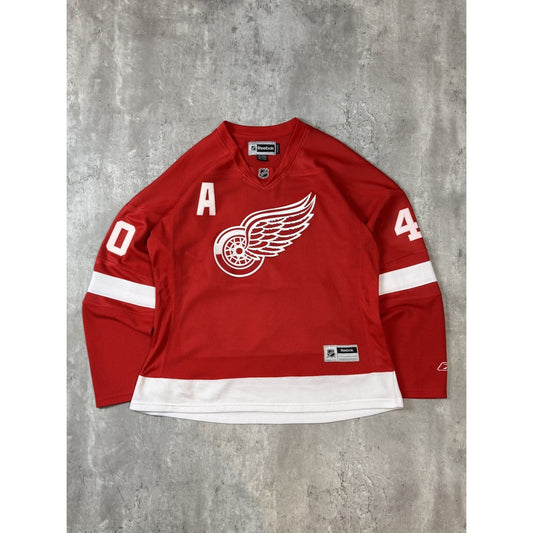 Vintage Womens Henrik Zetterberg #40 Detroit Red Wings NHL Jersey Size XL Red