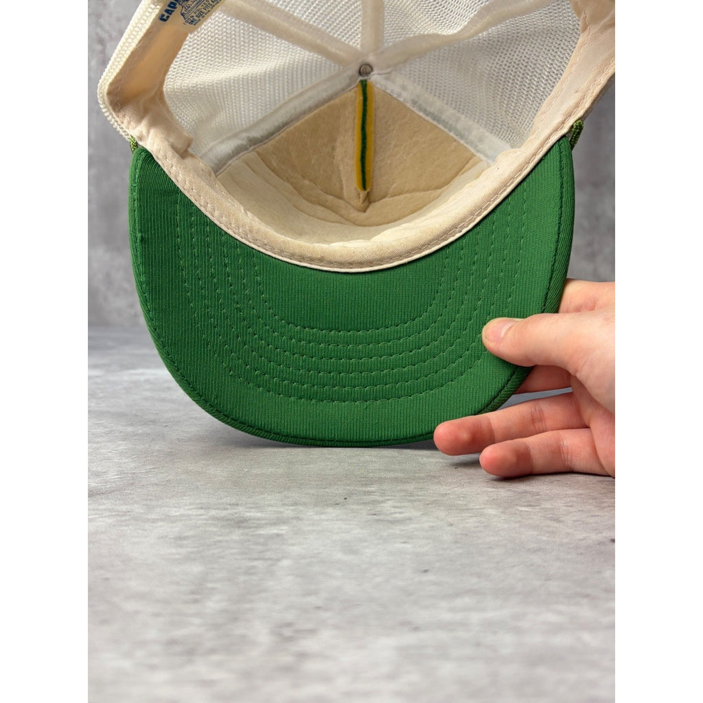 Vintage 80s/90s Wonder Wash Script Spellout Trucker Snapback Hat OSFA