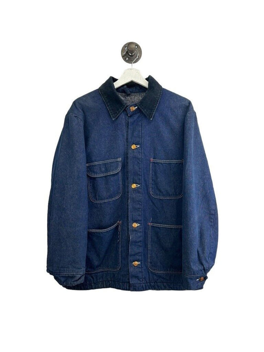 Vintage 1960s Wrangler Blanket Lined Button Up Chore Jacket Size 42 Medium