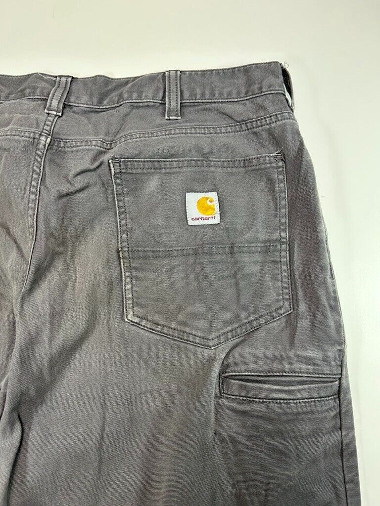 Carhartt Relaxed Fit Canvas Work Wear Five Pocket Pants Size 37W Gray