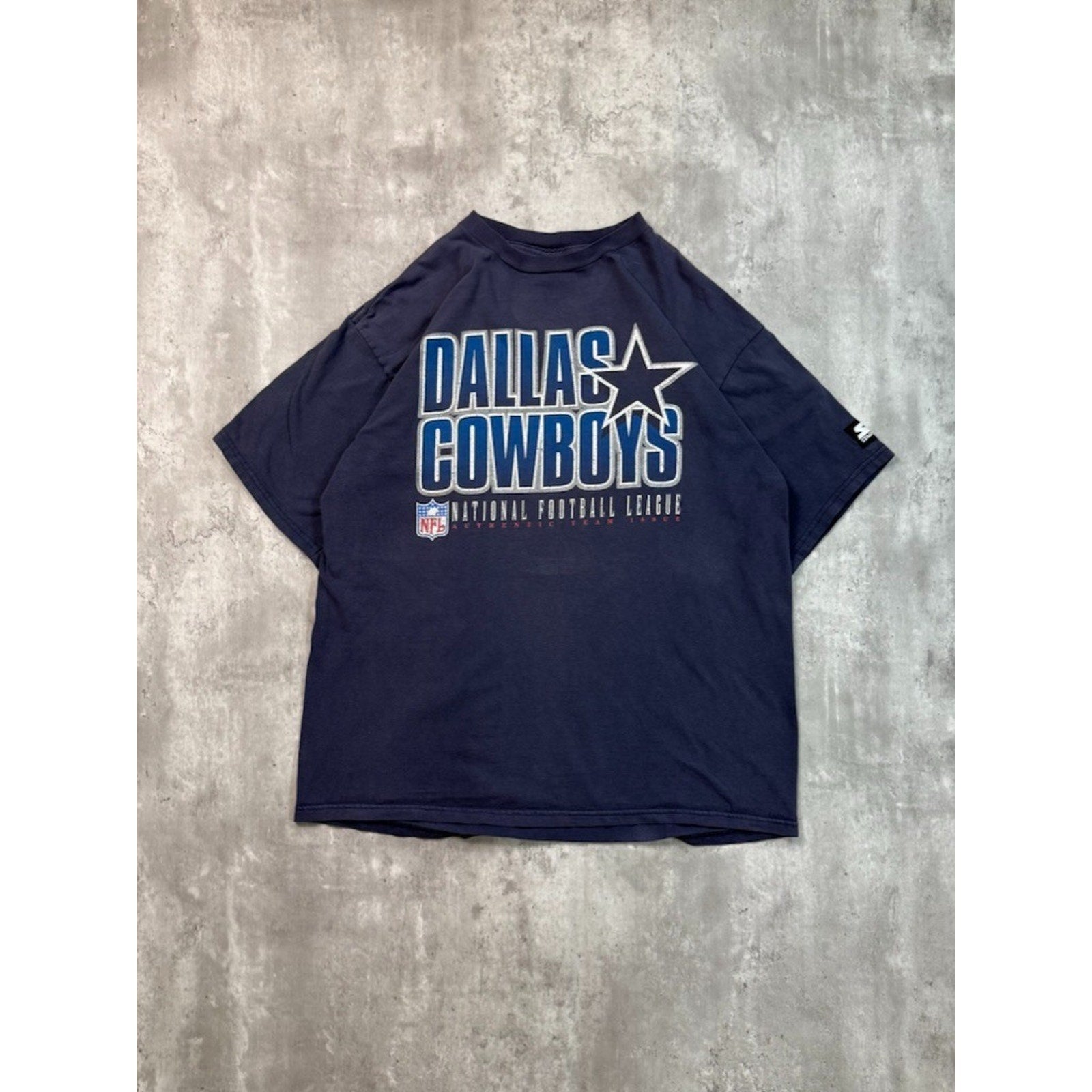 Vintage 90s Dallas Cowboys NFL Spellout Starter Graphic T-Shirt Size Large