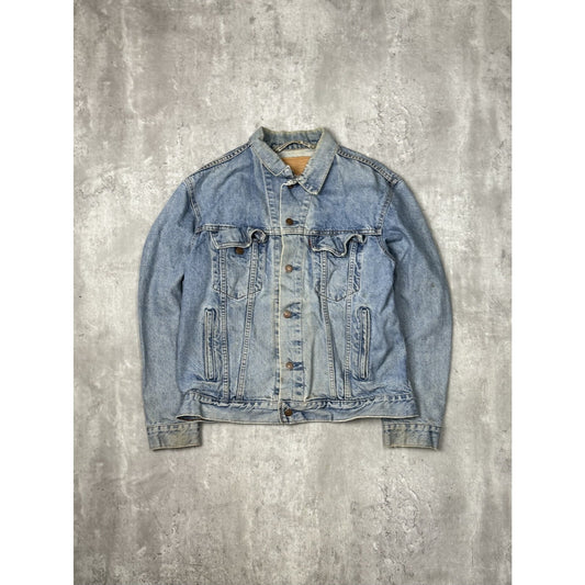 Vintage 90s Levis Red Tab Light Wash Denim Type 3 Trucker Jacket Size Medium