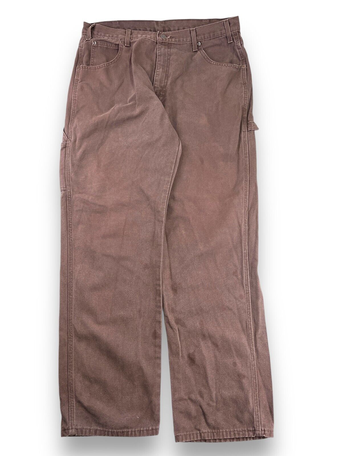 Dickies Canvas Workwear Carpenter Pants Size 36 Brown