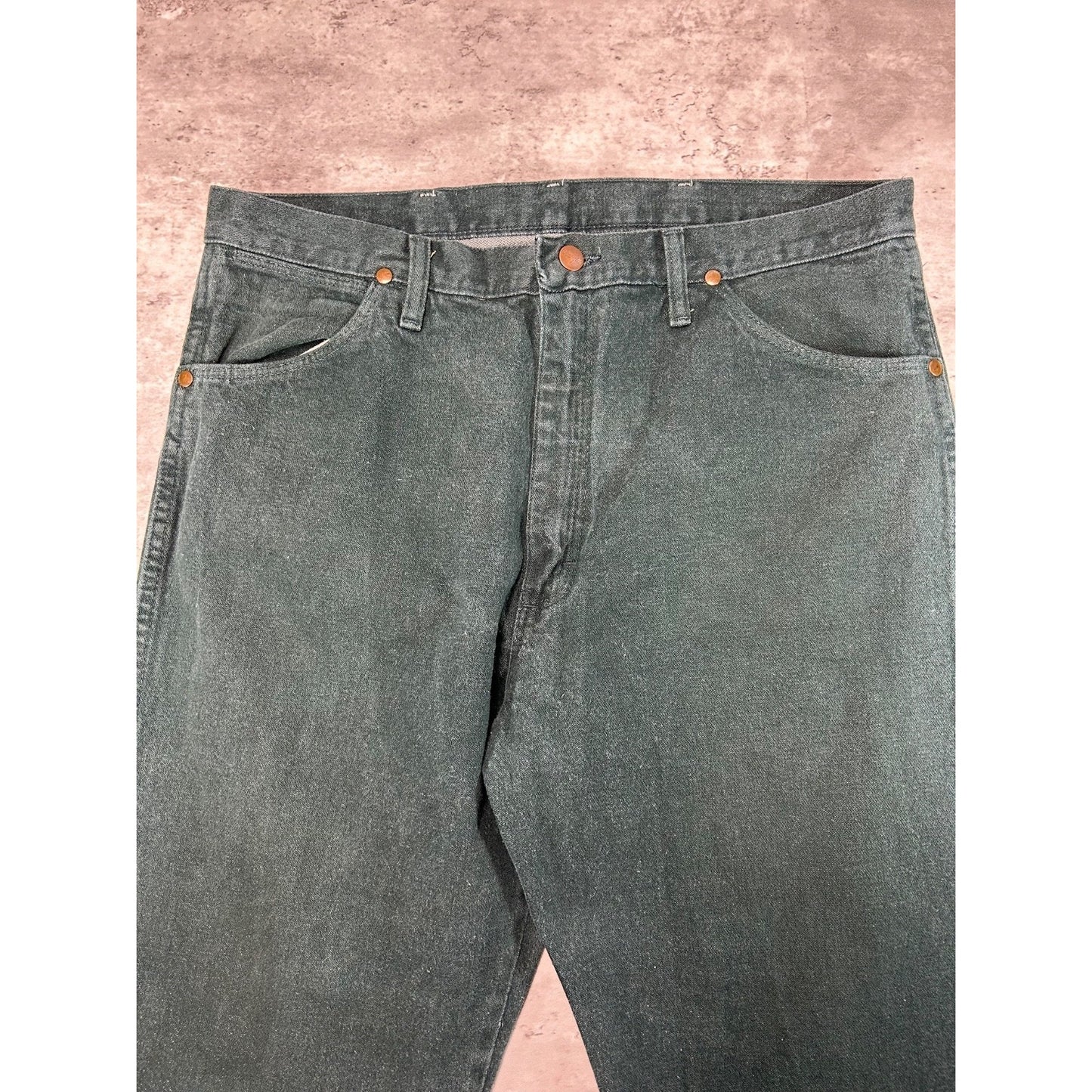 Vintage 80s/90s Wrangler Western Style Green Denim Pants Size 36