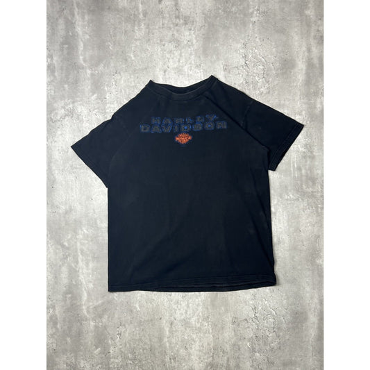 Vintage 2002 Harley Davidson Motorcycles Graphic Spellout T-Shirt Size Large