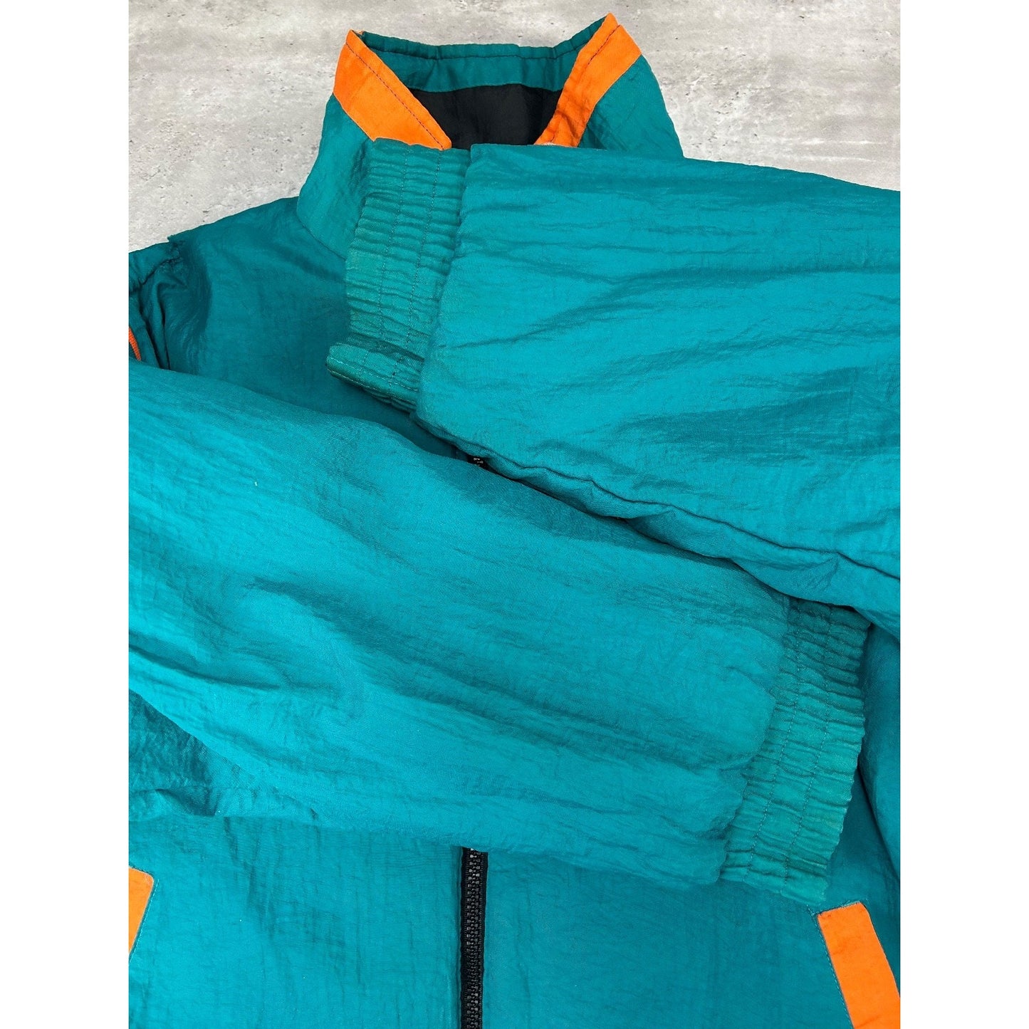 Vintage 90s Miami Dolphins NFL Reversible Insualted Full Zip Jacket Size 2XL