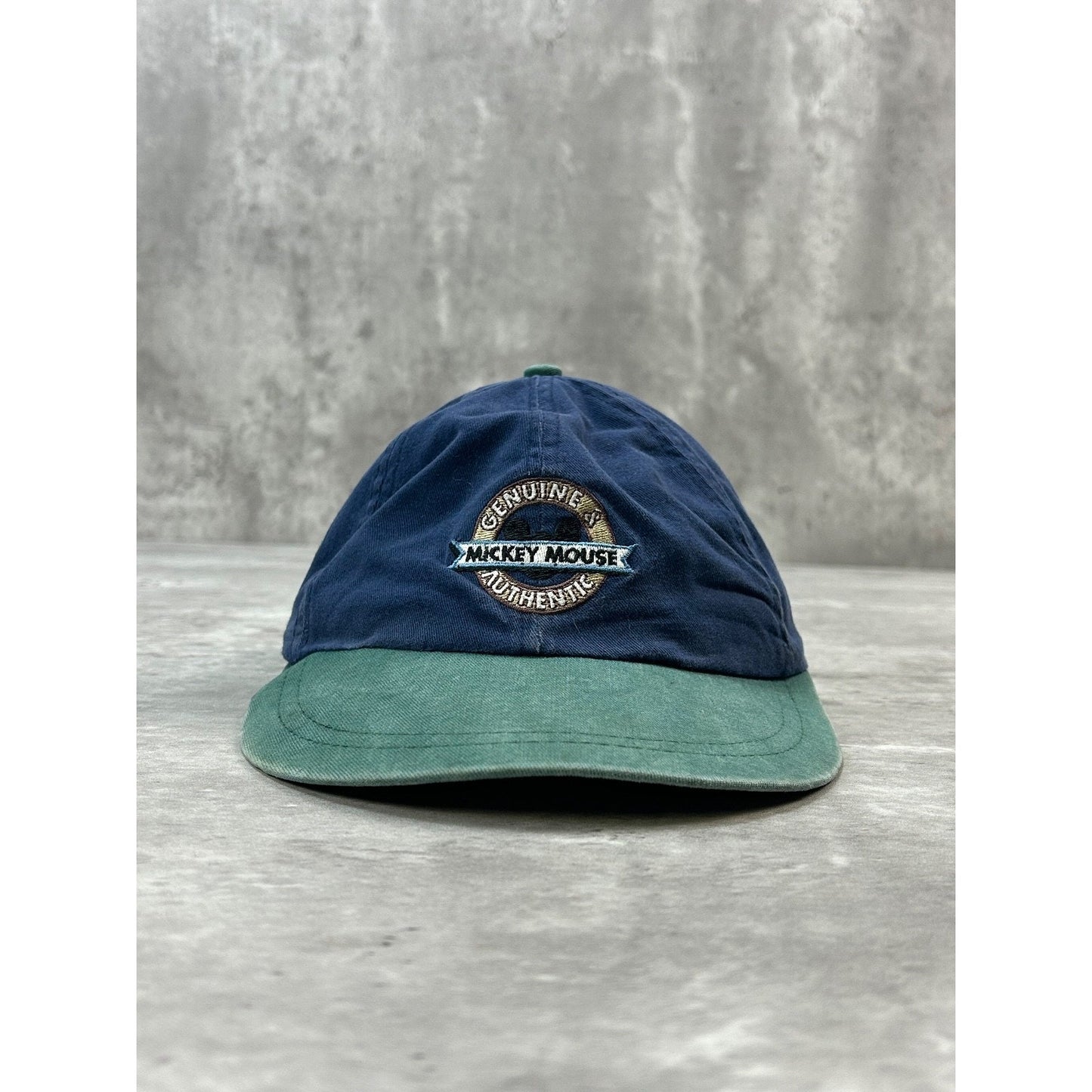 Vintage 90s Disney Mickey Mouse Genuine Authentic Spellout Snapback Hat OSFA