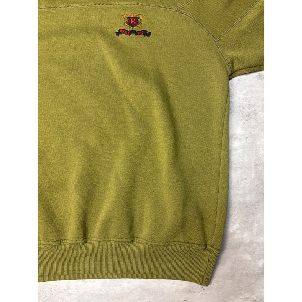Vintage 90s Bugle Boys Embroidered Crest Earth Tone Sweatshirt Size Medium