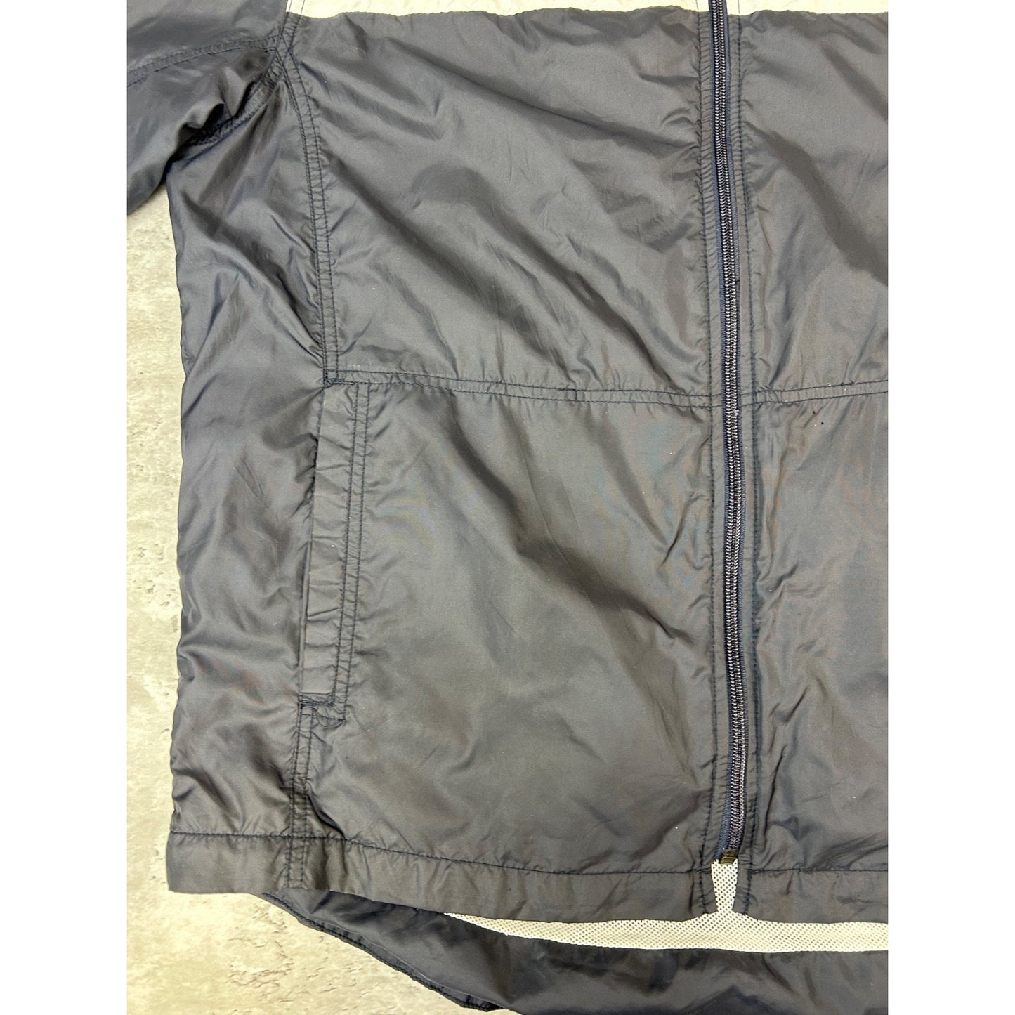 Vintage 2000s Nike Embroidered Swoosh Nylon Full Zip Windbreaker Jacket Medium