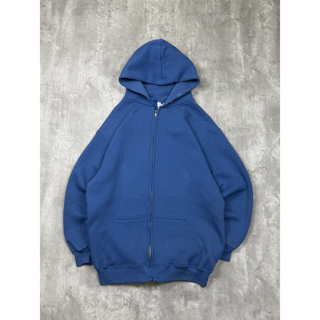 Vintage 90s Pro Spirit Blank Full Zip Hooded Sweatshirt Size Medium