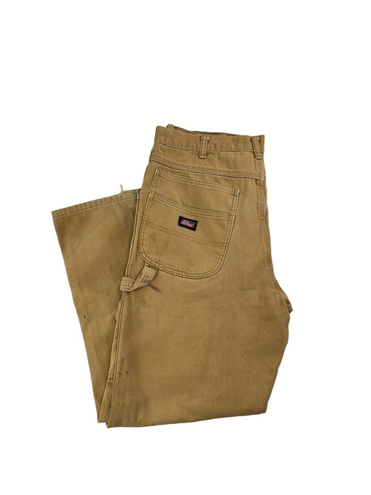 Vintage Dickies Canvas Workwear Double Knee Pants Size 35 Beige