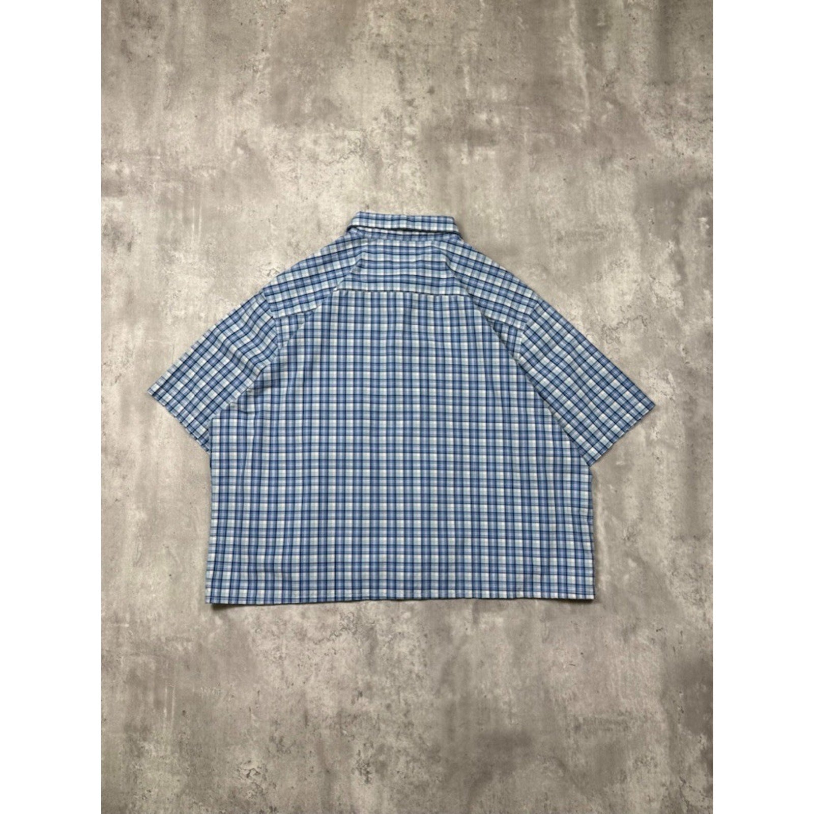 Croft & Barrow Plaid Single Pocket Reworked Cropped Button Up Shirt Size XL