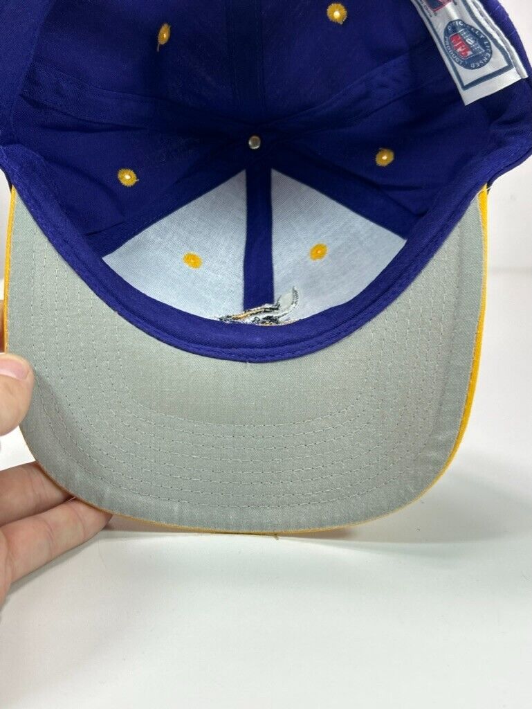 Vintage 90s Minnesota Vikings NFL Embroidered Logo Snapback Hat OSFA