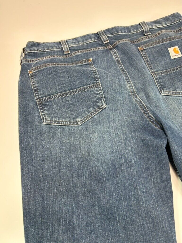 Carhartt Relaxed Fit Dark Wash Workwear Denim Pants Size 38