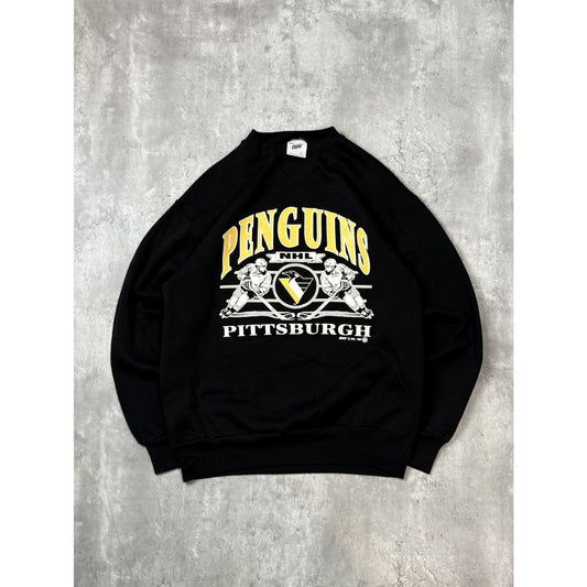 Vintage 1992 Pittsburgh Penguins NHL Embroidered Logo Hockey Sweatshirt Sz Large