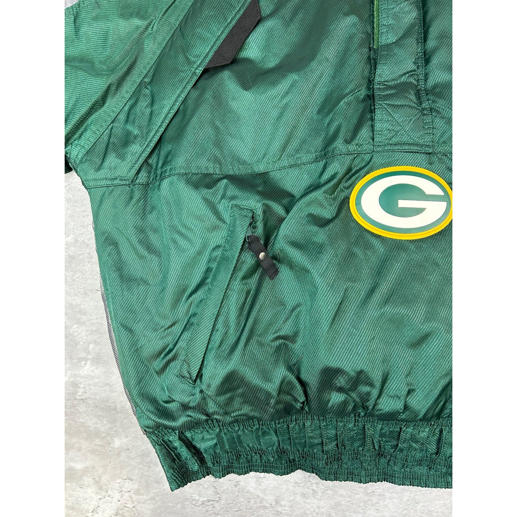 Vintage 90s Green Bay Packers NFL 1/2 Zip Insulated Starter Jacket Size Large