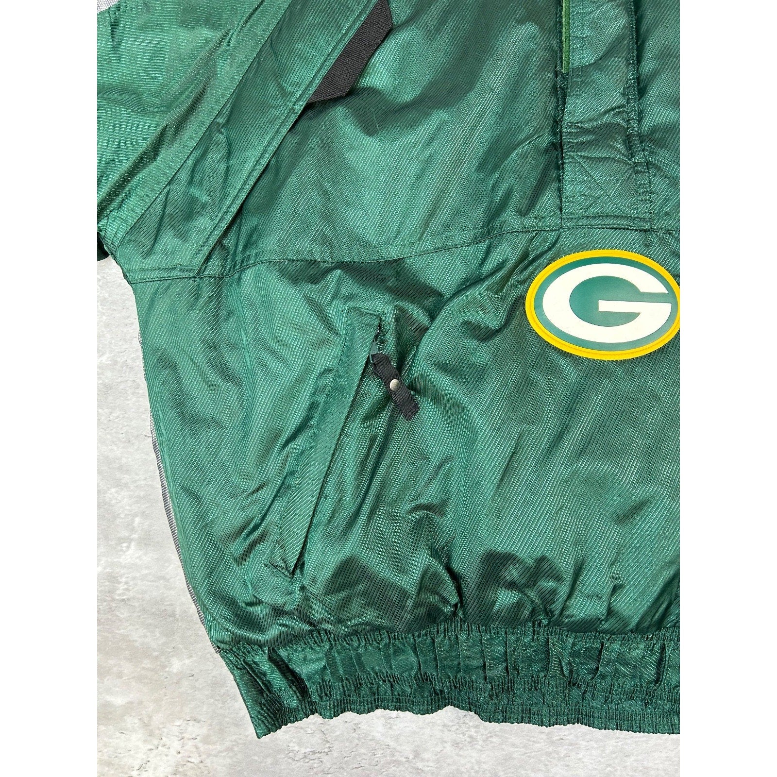 Vintage 90s Green Bay Packers NFL 1/2 Zip Insulated Starter Jacket Size Large
