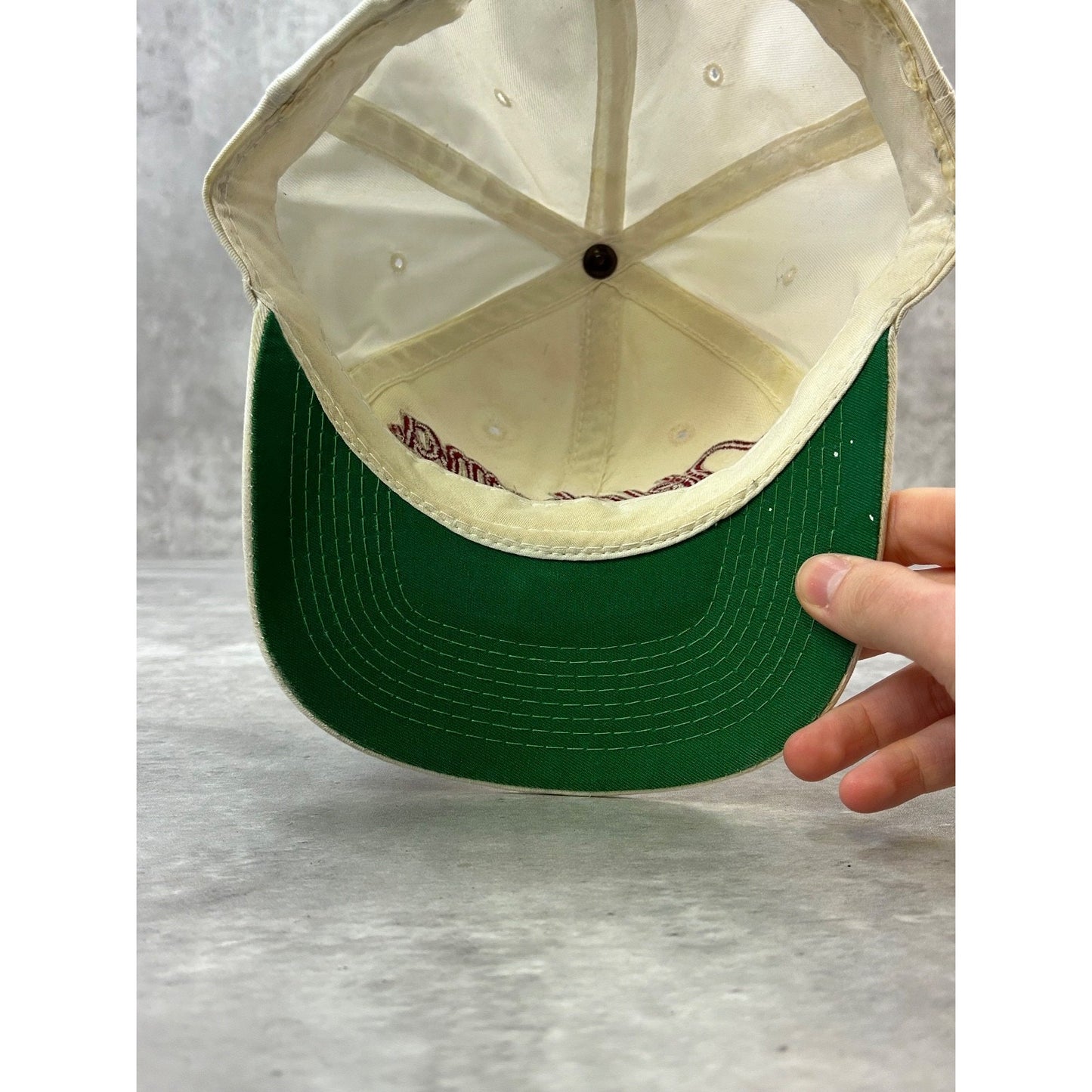 Vintage 90s Oklahoma Sooners NCAA Script Snapback Hat OSFA