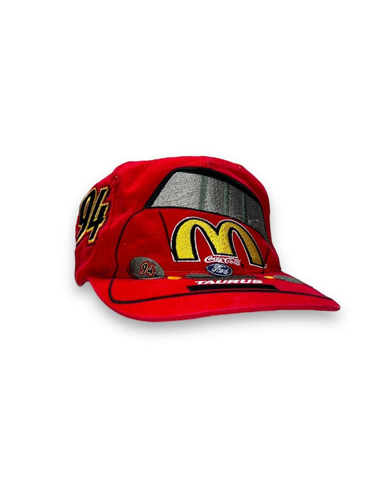 Vintage 90s Bill Elliot #94 Nascar McDonalds Big Graphic Snapback Hat OSFA