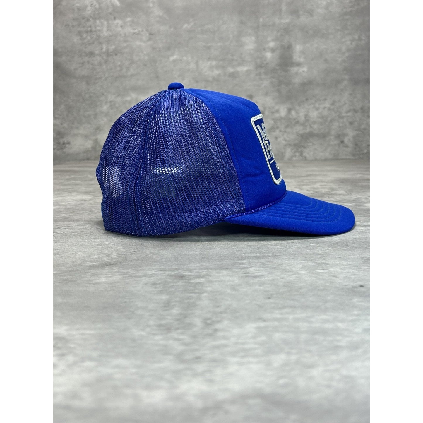 Vintage 80s Michigan Propellers Embroidered Patch Trucker Snapback Hat OSFA Blue