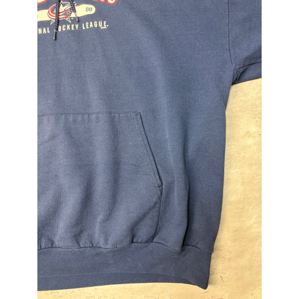 Vintage 2000 Columbus Blue Jackets NHL Hooded Sweatshirt Size 2XL