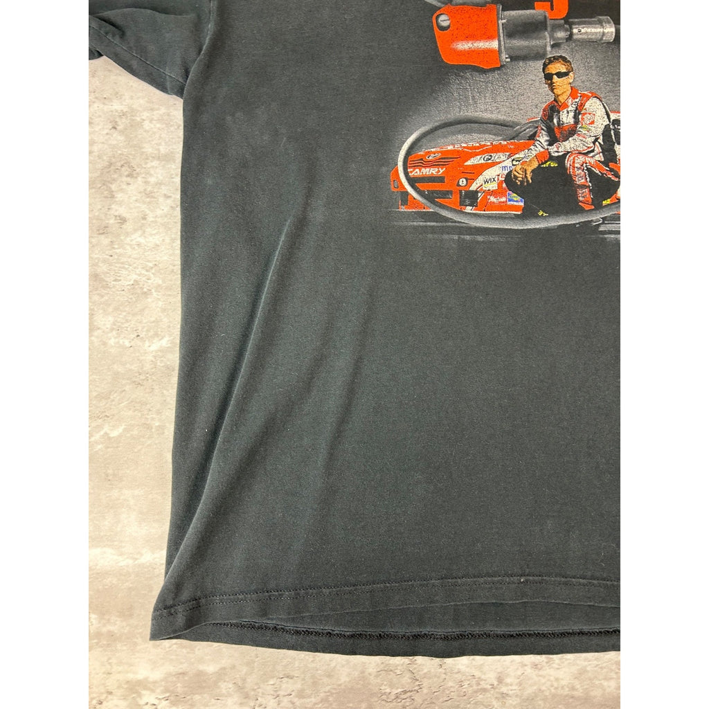 Vintage Tony Stewart #20 Logano Paisanos Nascar Racing T-Shirt Size 2XL