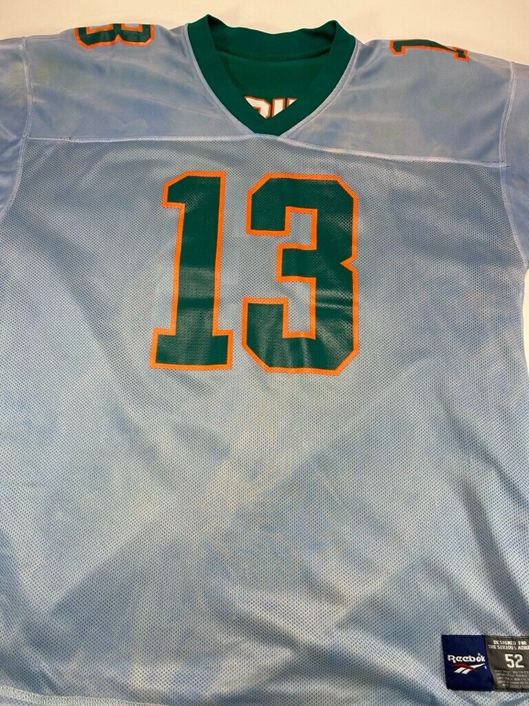 Vintage 90s Dan Marino #13 Miami Dolphins Reversible Football Jersey Size XL