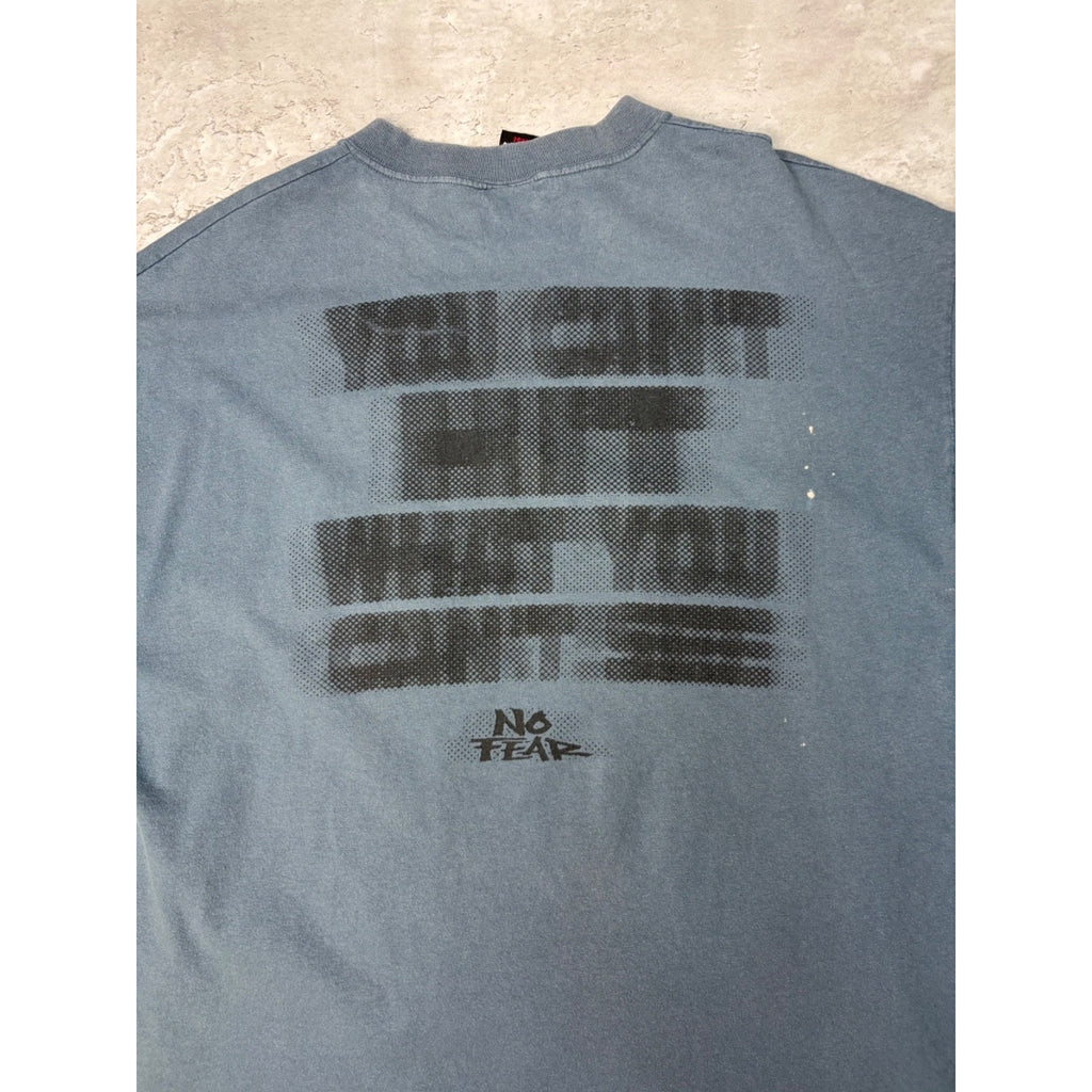 Vintage No Fear Cant Hit What You Cant See Long Sleeve T-Shirt Size Large