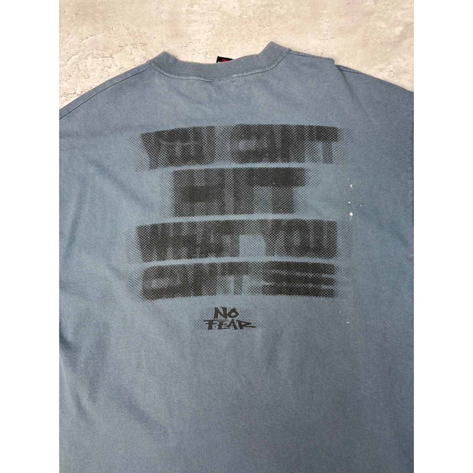 Vintage No Fear Cant Hit What You Cant See Long Sleeve T-Shirt Size Large