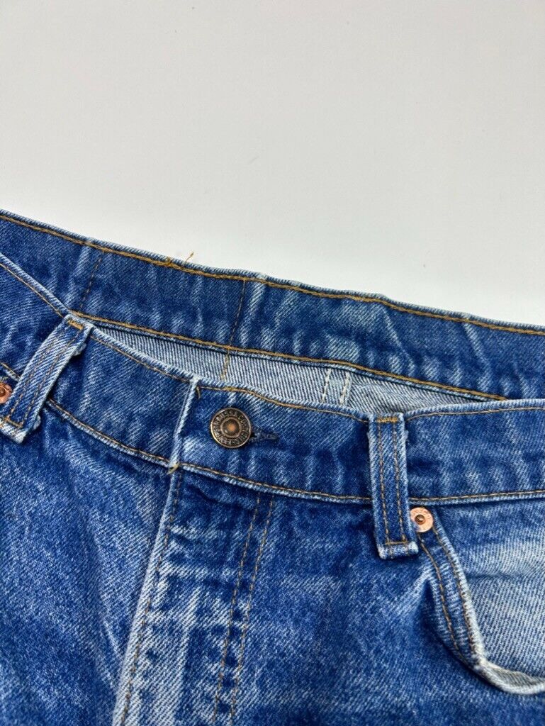 Vintage 80s/90s Levi's 505 Orange Tab Dark Wash Denim Pants Size 37