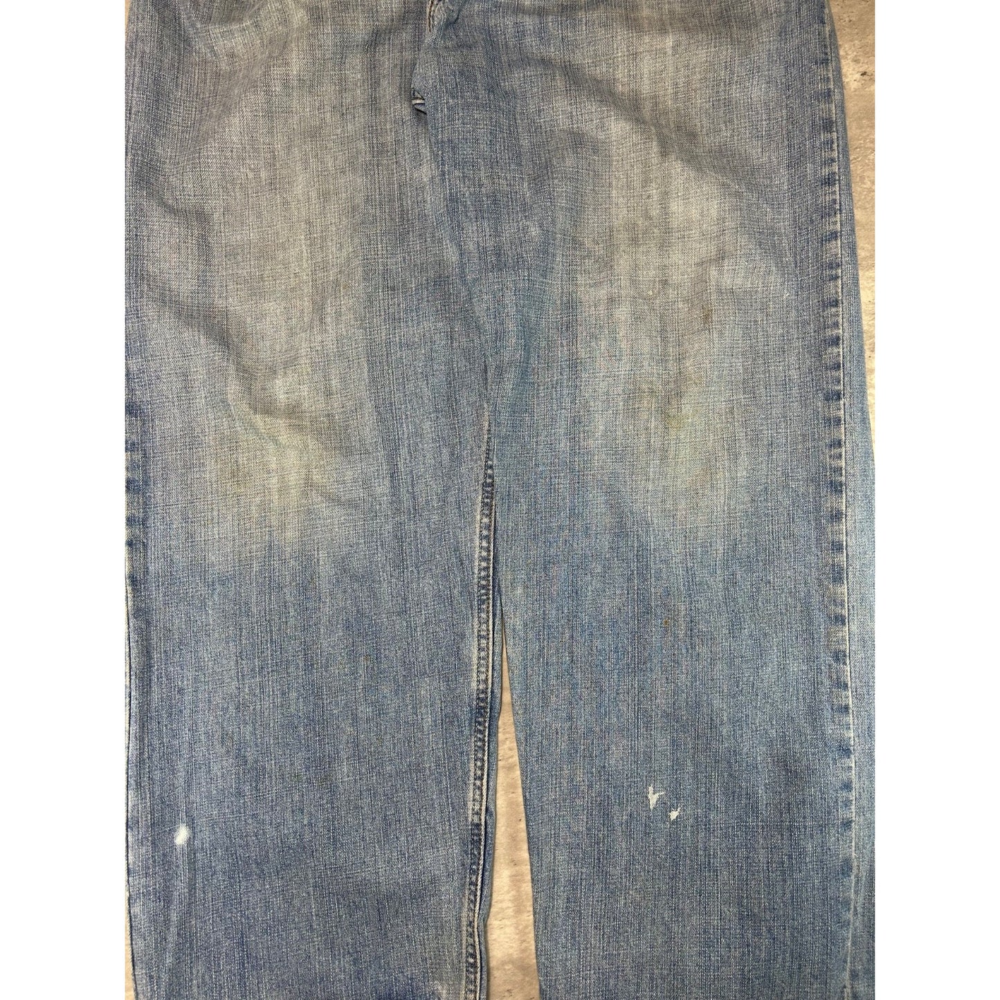 Vintage Levis Silvertab Baggy Fit Light Wash Distressed Denim Pants Size 41