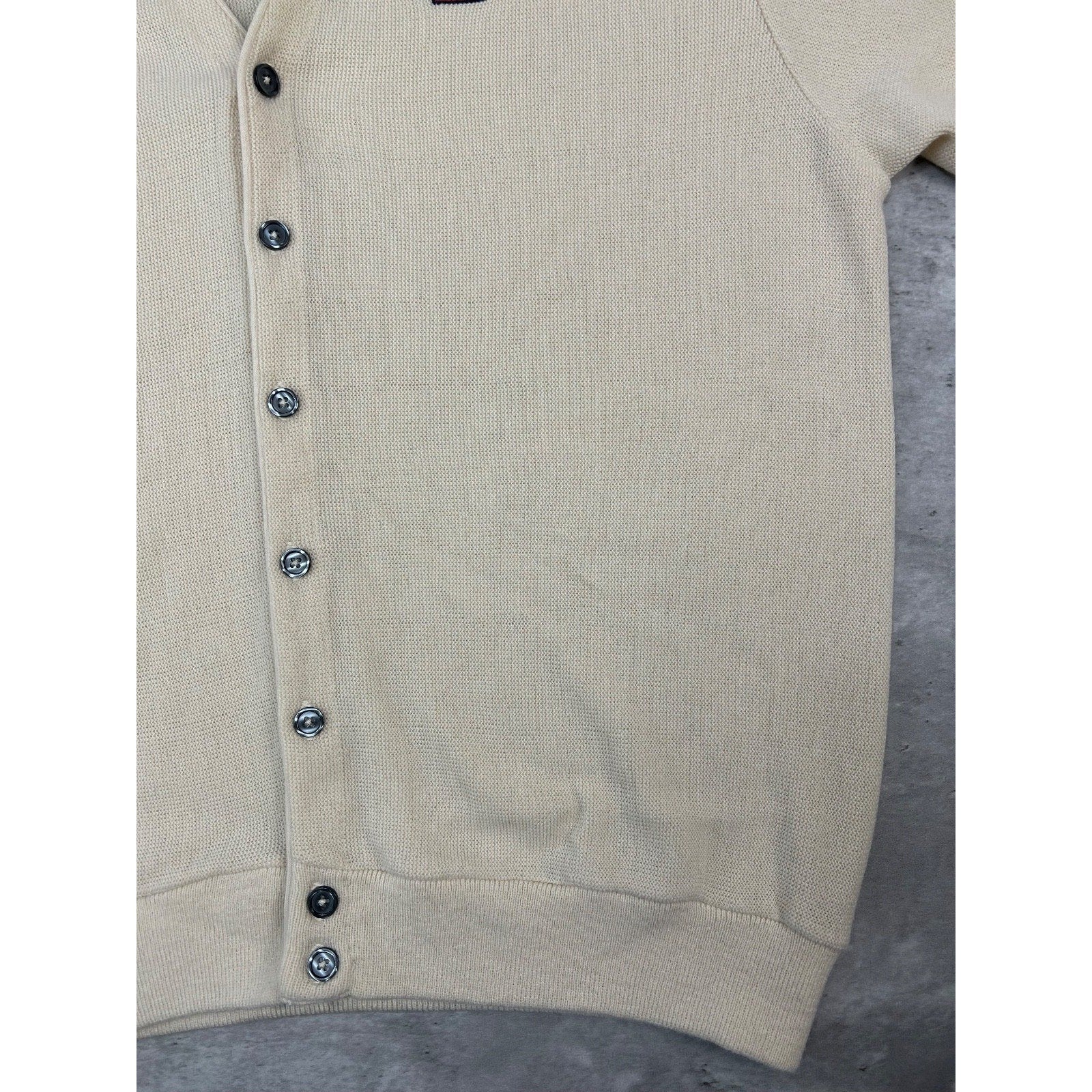 Vintage 80s/90s Izod Embroidered Crest Cardigan Knit Sweater Size XLT