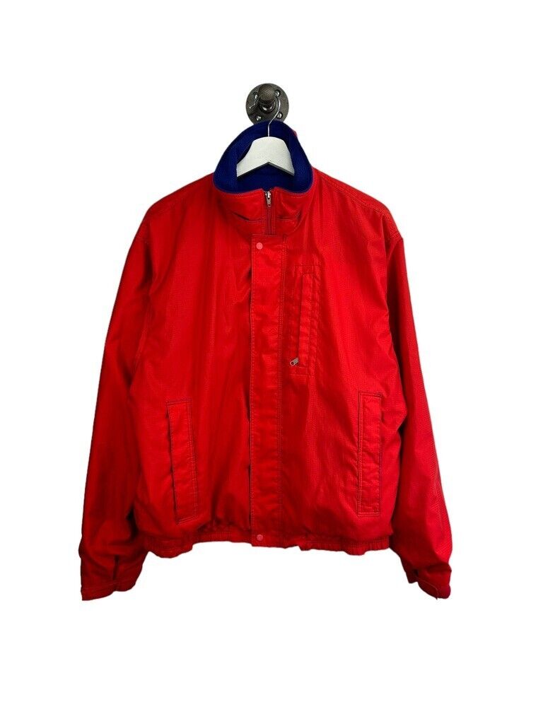 Vintage 80s/90s Patagonia Full Zip Nylon Bomber Jacket Size Medium Red