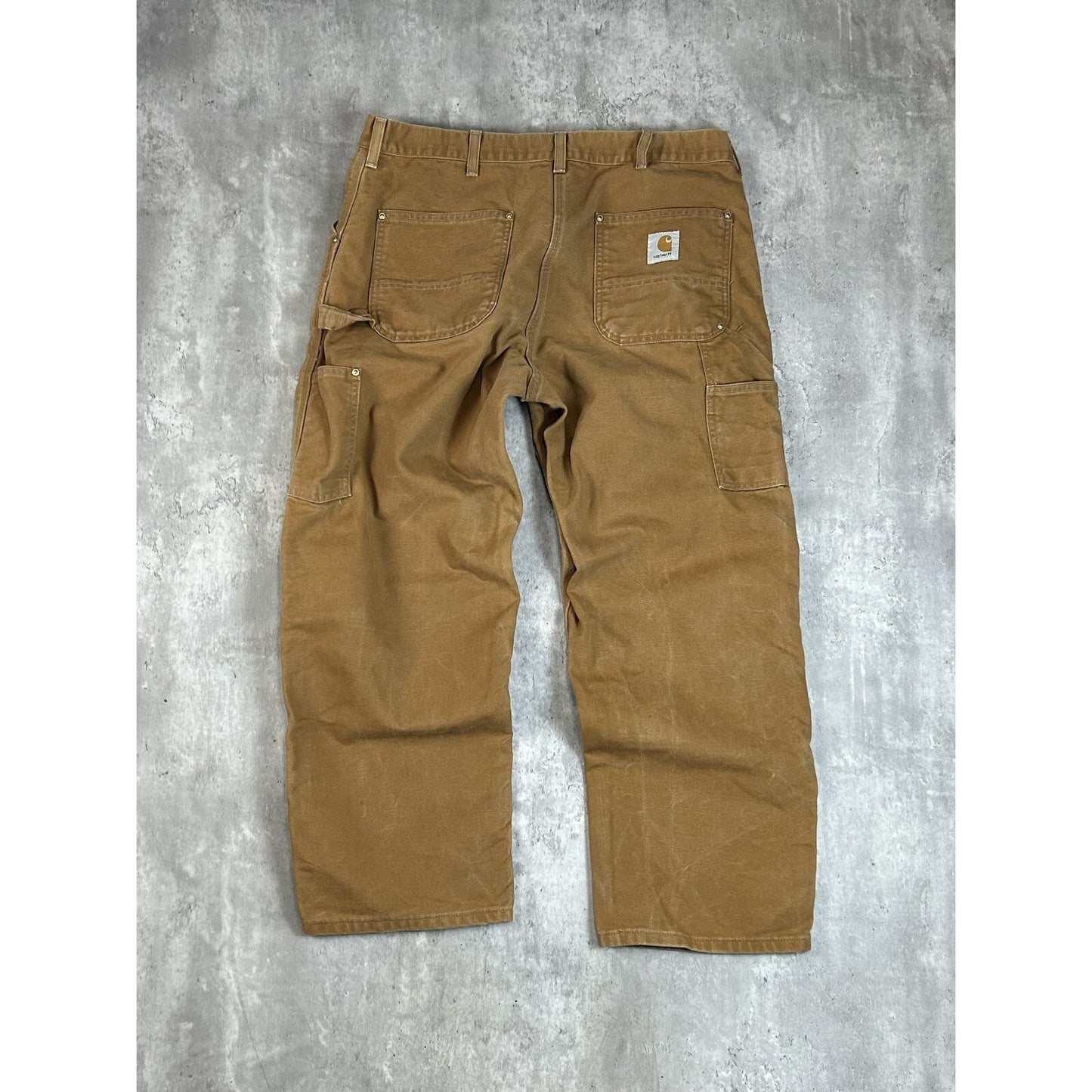 Vintage 90s Carhartt Canvas Workwear Carpenter Double Knee Pants Size 37