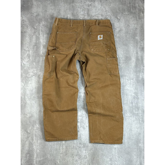 Vintage 90s Carhartt Canvas Workwear Carpenter Double Knee Pants Size 37