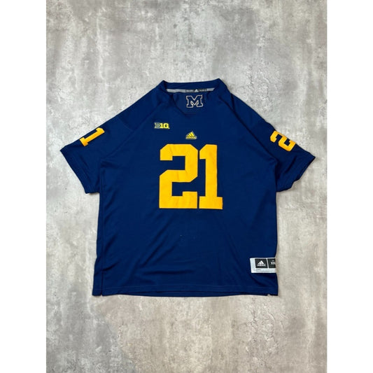 Jalen Carroll #21 Michigan Wolverines NCAA Adidas Football Jersey Size 2XL
