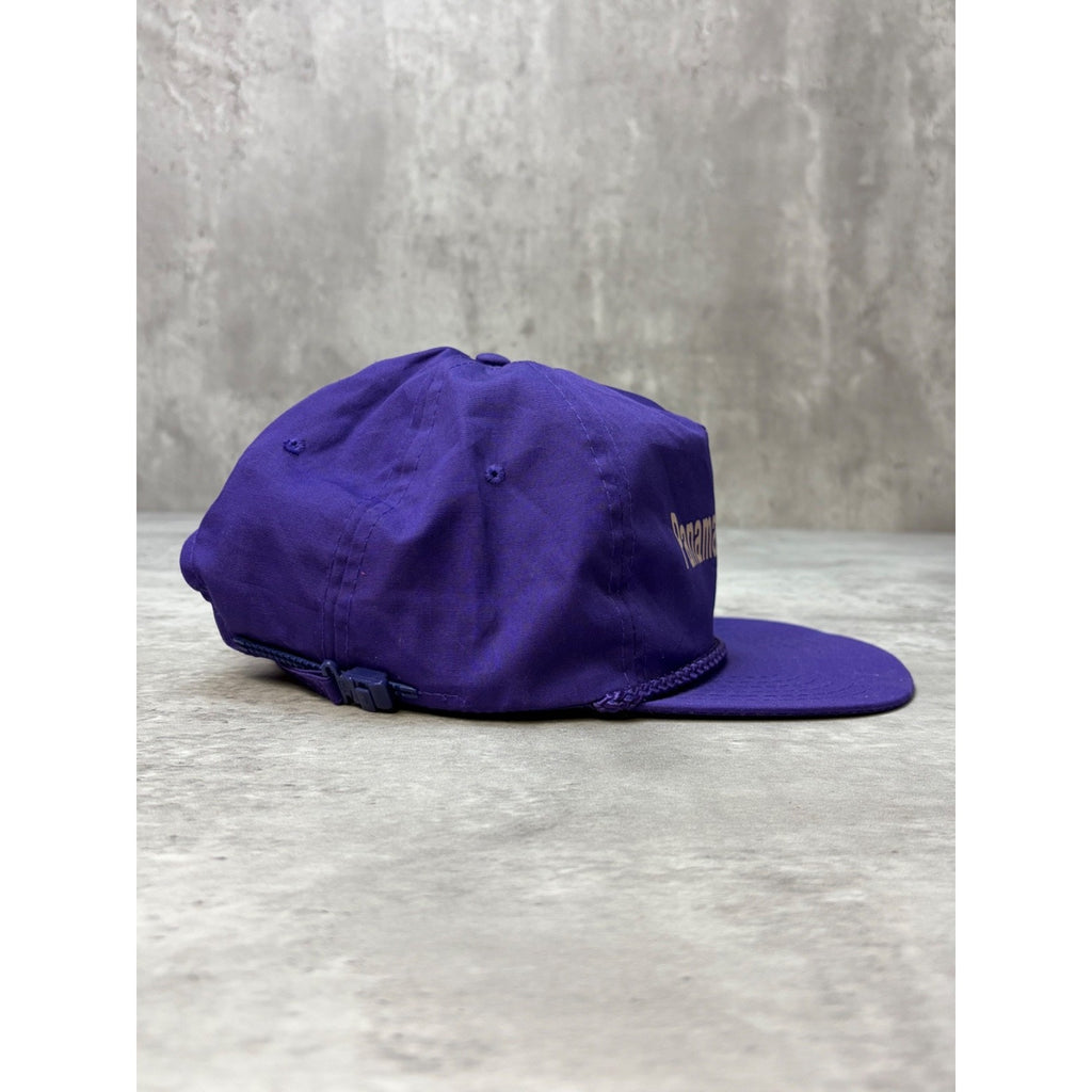 Vintage 90s Panama City Beach Spellout Graphic Strapback Hat OSFA