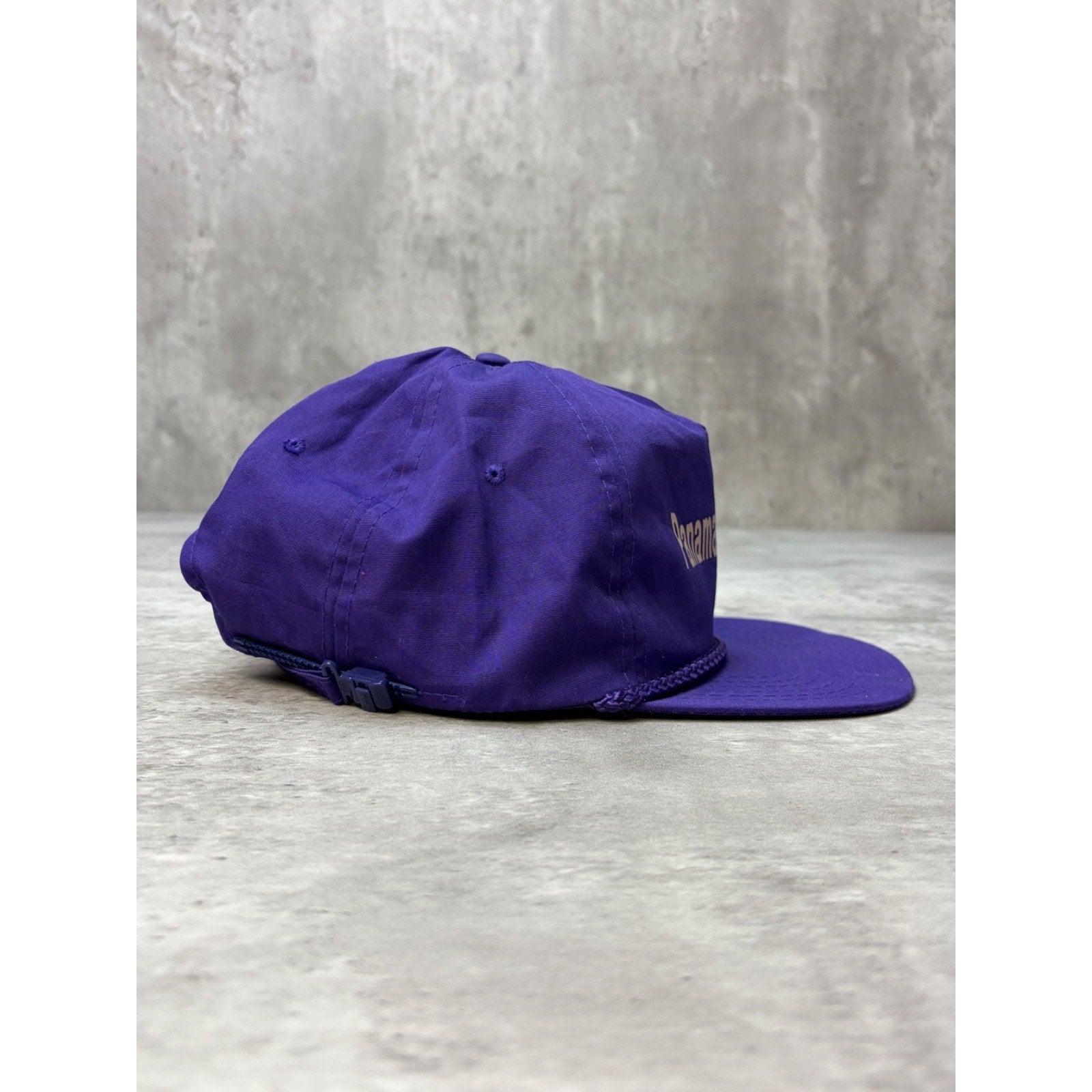 Vintage 90s Panama City Beach Spellout Graphic Strapback Hat OSFA