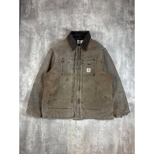 Vintage Carhartt Insulated Canvas Workwear Arctic Jacket Size XXL