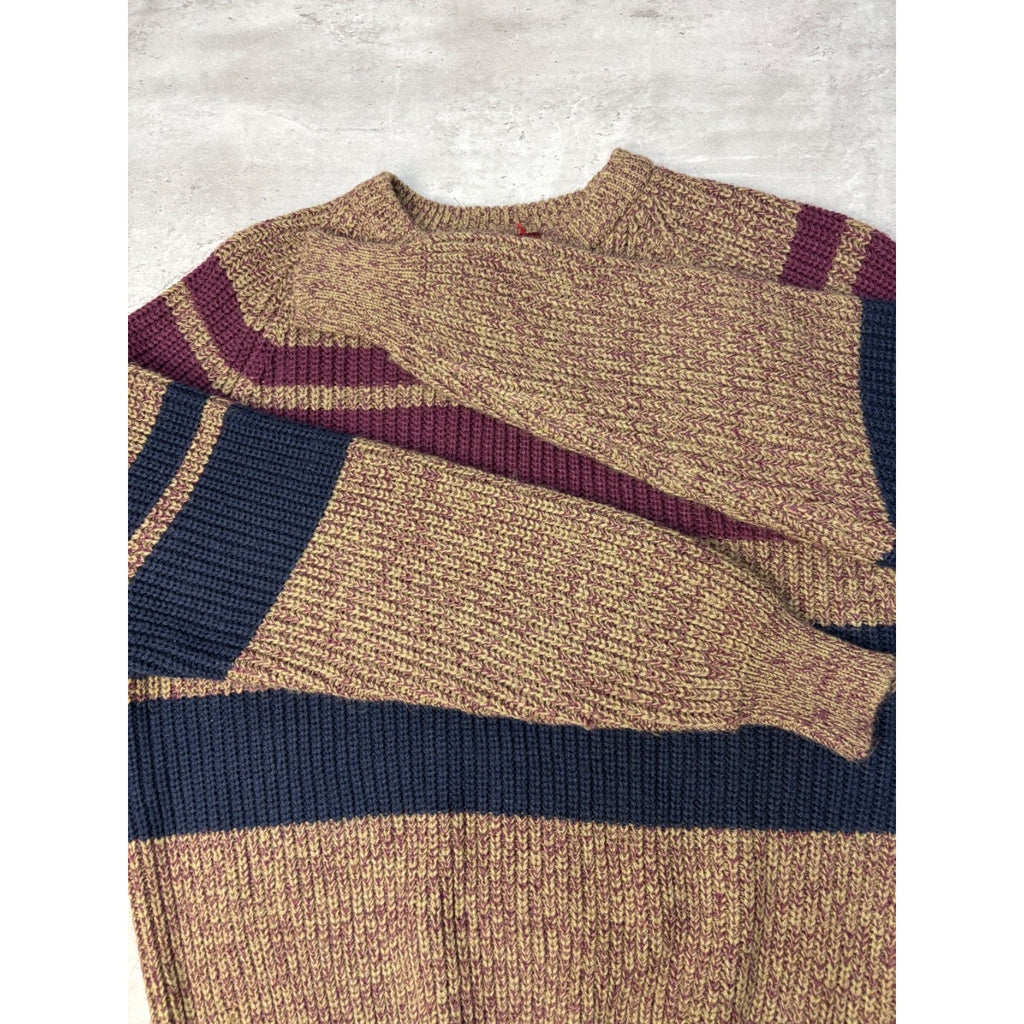 Vintage 90s Oakton Striped Pullover Knit Sweater Size Medium