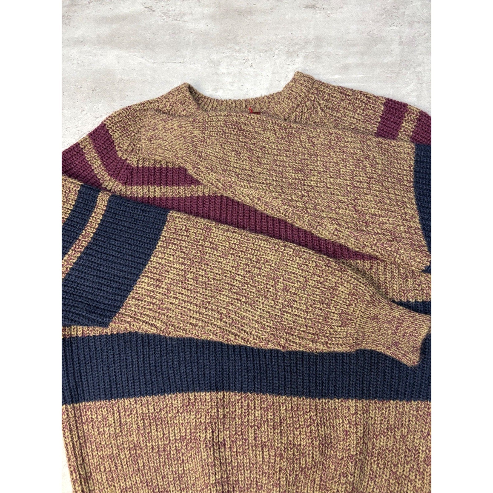Vintage 90s Oakton Striped Pullover Knit Sweater Size Medium